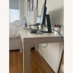 West Elm White Parsons Desk