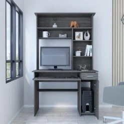 Other Desk Ryndon With Hutch, White -Othe Furniture Store 1500 1500 frame 0 2293