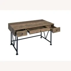 Other Writing Desk In Rustic Oak & Black Metal Finish -Othe Furniture Store 1500 1500 frame 0 2300
