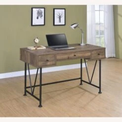Other Writing Desk In Rustic Oak & Black Metal Finish -Othe Furniture Store 1500 1500 frame 0 2303