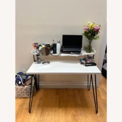 Ameriwood Homehaven White Retro Desk With Riser