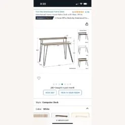 Ameriwood Homehaven White Retro Desk With Riser -Othe Furniture Store 1500 1500 frame 0 2324