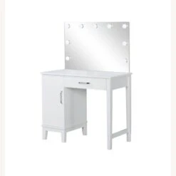 Other Vanity Set In White W/ Dark Grey Fabric Stool -Othe Furniture Store 1500 1500 frame 0 2341