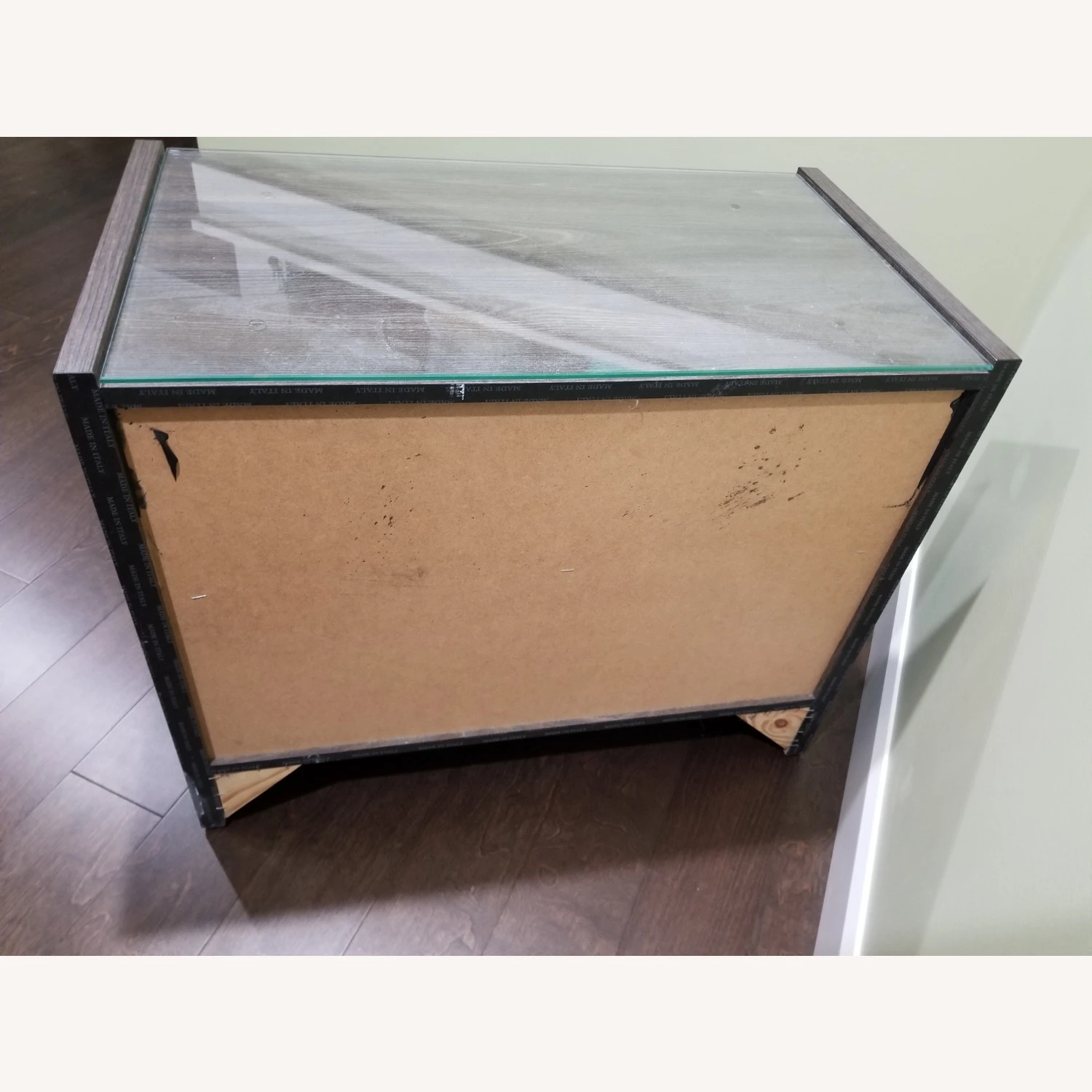 Side End Nightstand - Glass Top 7 Side End Nightstand - Glass Top - Image 7