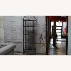 Metal Bird Cage Accent Cabinet