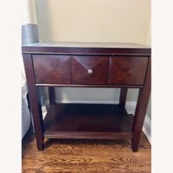 Raymour & Flanigan Dark Wood Nightstand -Othe Furniture Store 1500 1500 frame 0 2530