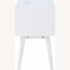 Other Nightstand In White Finish With Wood Grain Veneer
