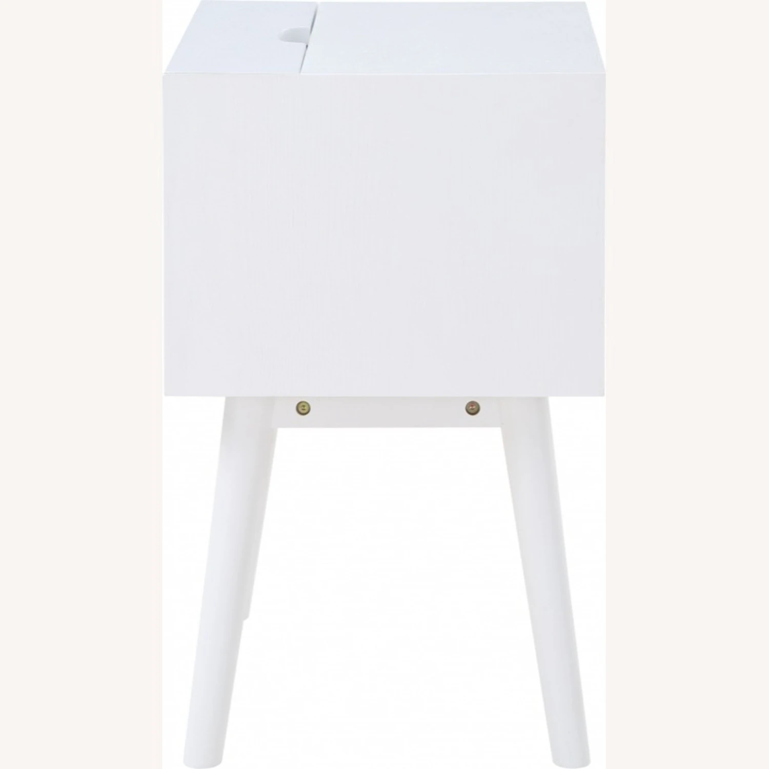 Other Nightstand In White Finish With Wood Grain Veneer 1 Other Nightstand In White Finish With Wood Grain Veneer