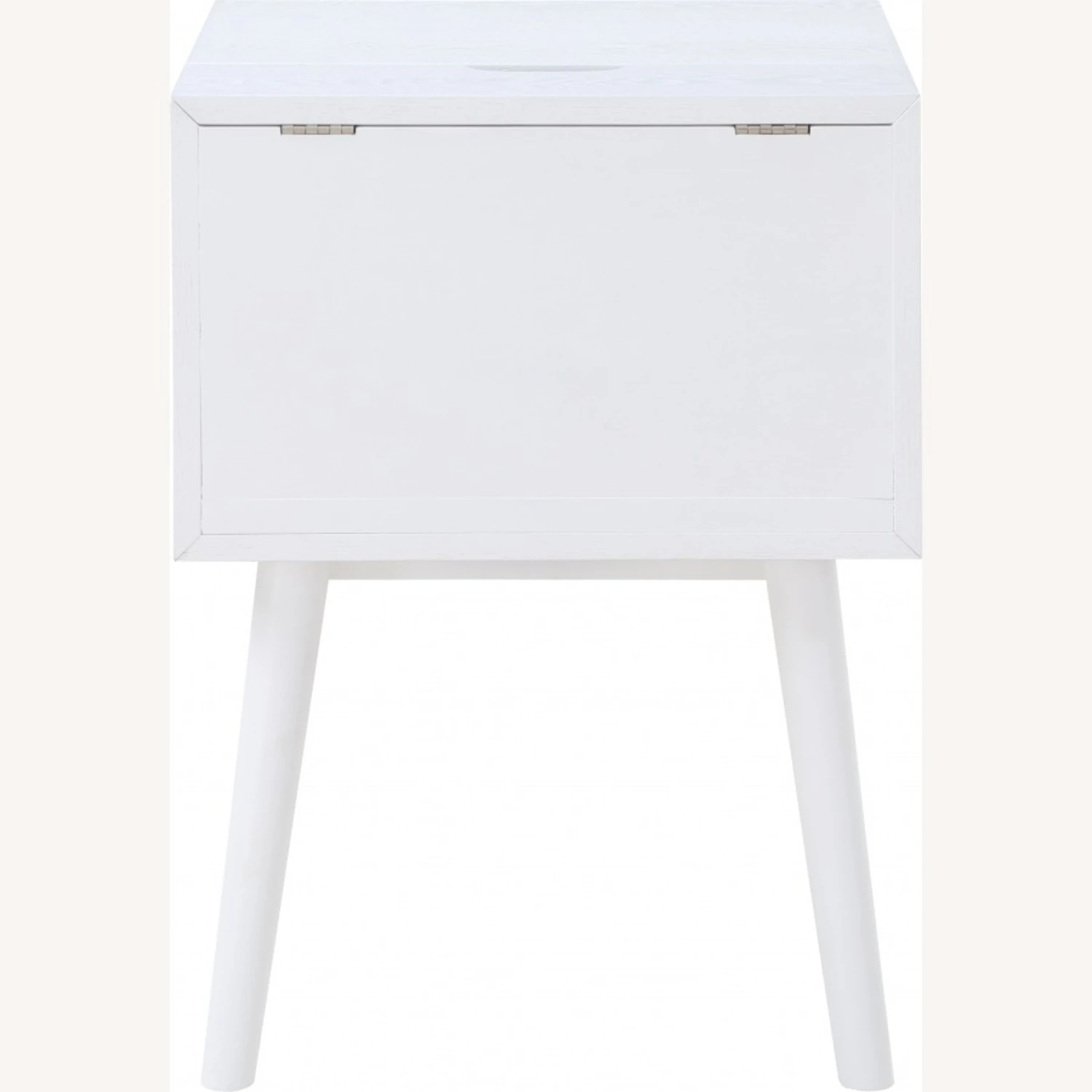 Other Nightstand In White Finish With Wood Grain Veneer 6 Other Nightstand In White Finish With Wood Grain Veneer - Image 6