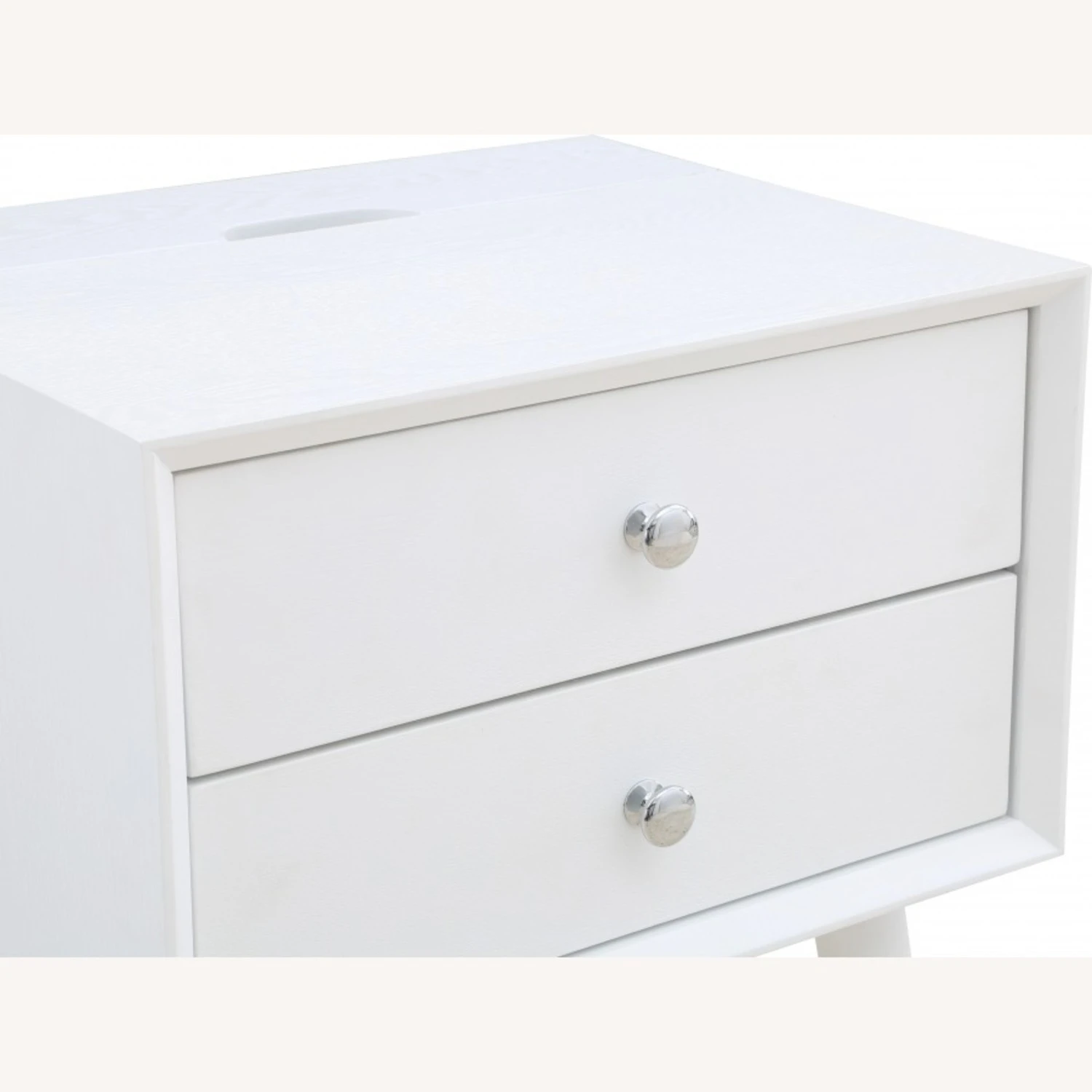 Other Nightstand In White Finish With Wood Grain Veneer 8 Other Nightstand In White Finish With Wood Grain Veneer - Image 8