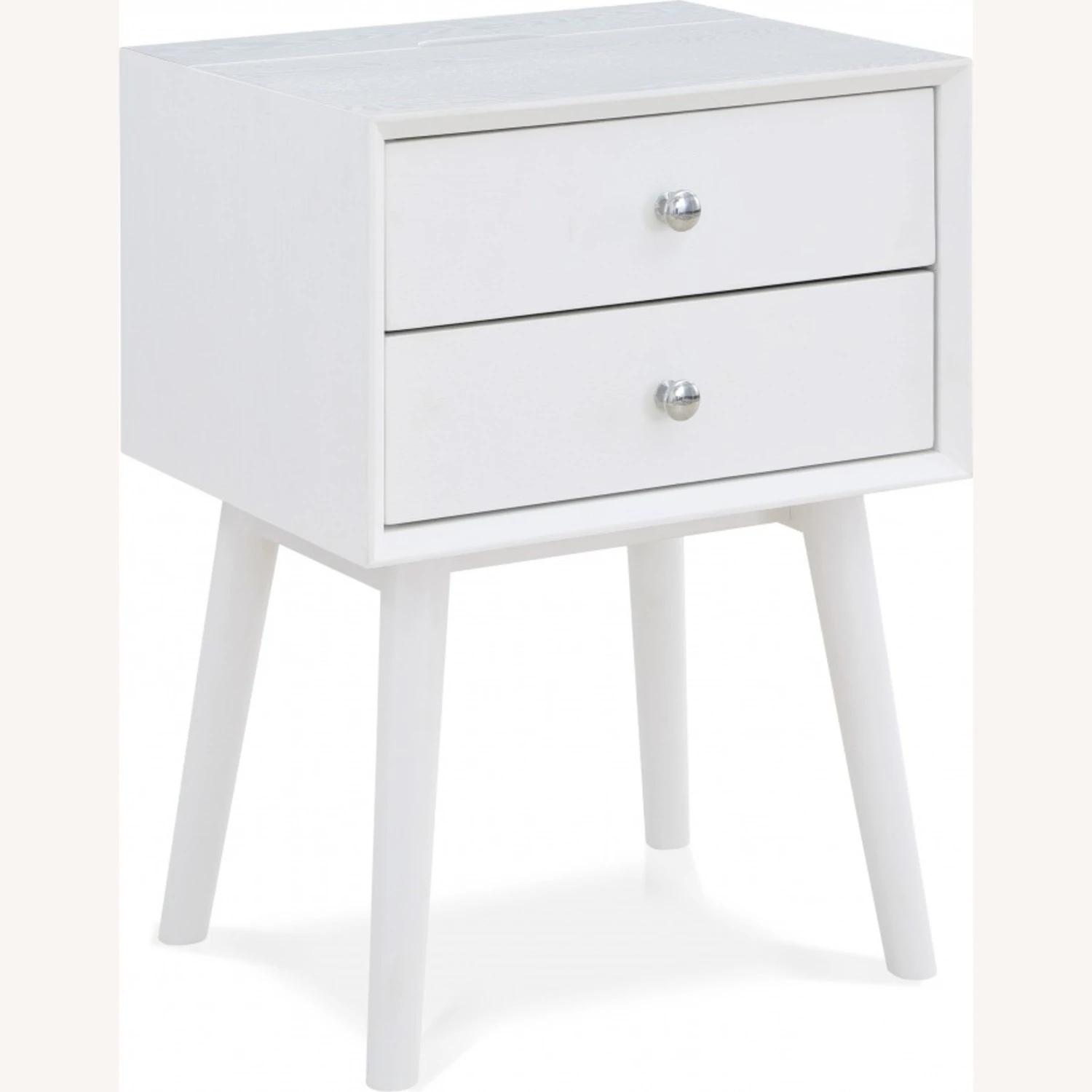 Other Nightstand In White Finish With Wood Grain Veneer 9 Other Nightstand In White Finish With Wood Grain Veneer - Image 9