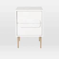 West Elm Gemini Nightstand, 18", White -Othe Furniture Store 1500 1500 frame 0 2682