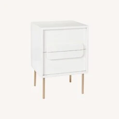 West Elm Gemini Nightstand, 18", White -Othe Furniture Store 1500 1500 frame 0 2683