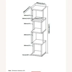 Other 4-Tier Bookcase In White Finish & Chrome Metal