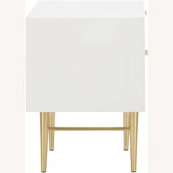 Other Nightstand In White Medium Gloss With Curved Fronts