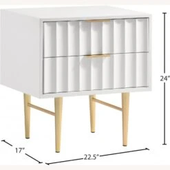 Other Nightstand In White Medium Gloss With Curved Fronts -Othe Furniture Store 1500 1500 frame 0 2828