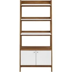 Other Modern Bookcase In Walnut Finish W/ Bottom Shelf