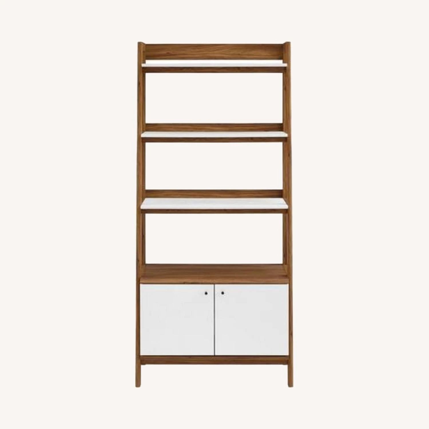 Other Modern Bookcase In Walnut Finish W/ Bottom Shelf 5 Other Modern Bookcase In Walnut Finish W/ Bottom Shelf - Image 5