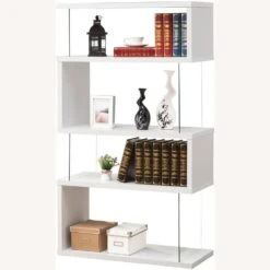 Other White Bookcase W/ Tempered Glass Panels