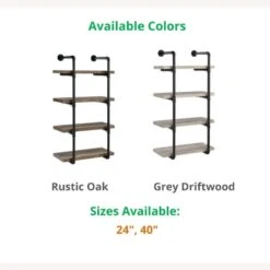 Other 24''W Wall Shelf In Rustic Oak & Black Steel Frame -Othe Furniture Store 1500 1500 frame 0 337