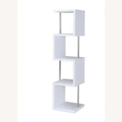 Other 4-Tier Bookcase In White Finish & Chrome Metal -Othe Furniture Store 1500 1500 frame 0 35