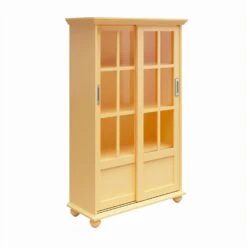 Yellow Bookcase With Sliding Glass Doors -Othe Furniture Store 1500 1500 frame 0 354