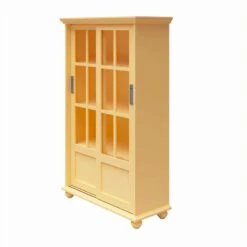 Yellow Bookcase With Sliding Glass Doors -Othe Furniture Store 1500 1500 frame 0 356