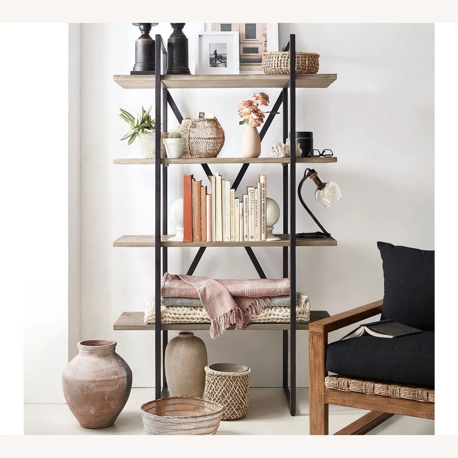 Pottery Barn Houston Etagere Bookcase 2 Pottery Barn Houston Etagere Bookcase - Image 2