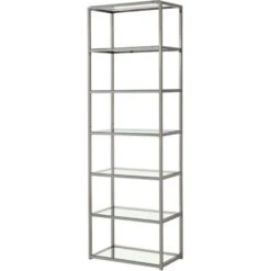 Other Black Nickel Bookcase W/ 6 Glass Shelves 8 Other Black Nickel Bookcase W/ 6 Glass Shelves -Othe Furniture Store 1500 1500 frame 0 372