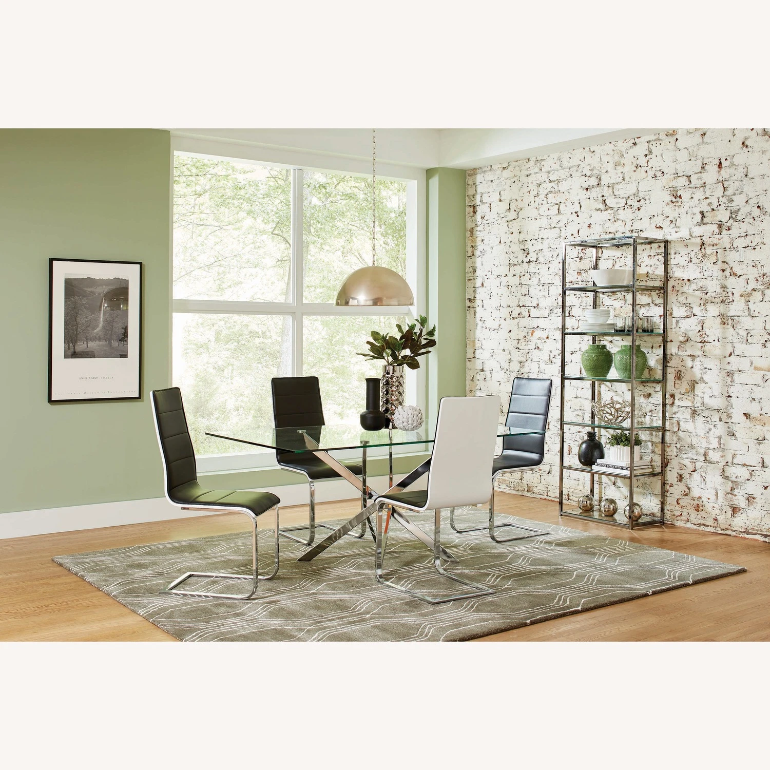 Other Black Nickel Bookcase W/ 6 Glass Shelves 5 Other Black Nickel Bookcase W/ 6 Glass Shelves - Image 5