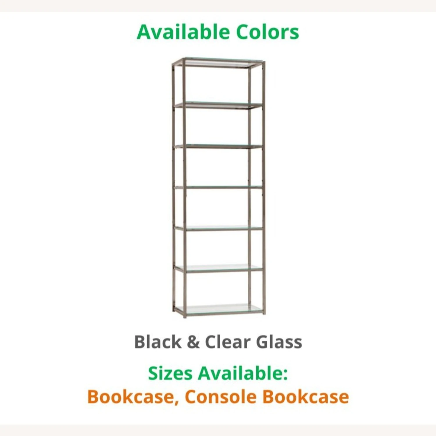 Other Contemporary Metal Bookcase W/ Glass Shelves 2 Other Contemporary Metal Bookcase W/ Glass Shelves - Image 2