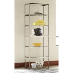 Other Contemporary Metal Bookcase W/ Glass Shelves 7 Other Contemporary Metal Bookcase W/ Glass Shelves -Othe Furniture Store 1500 1500 frame 0 401