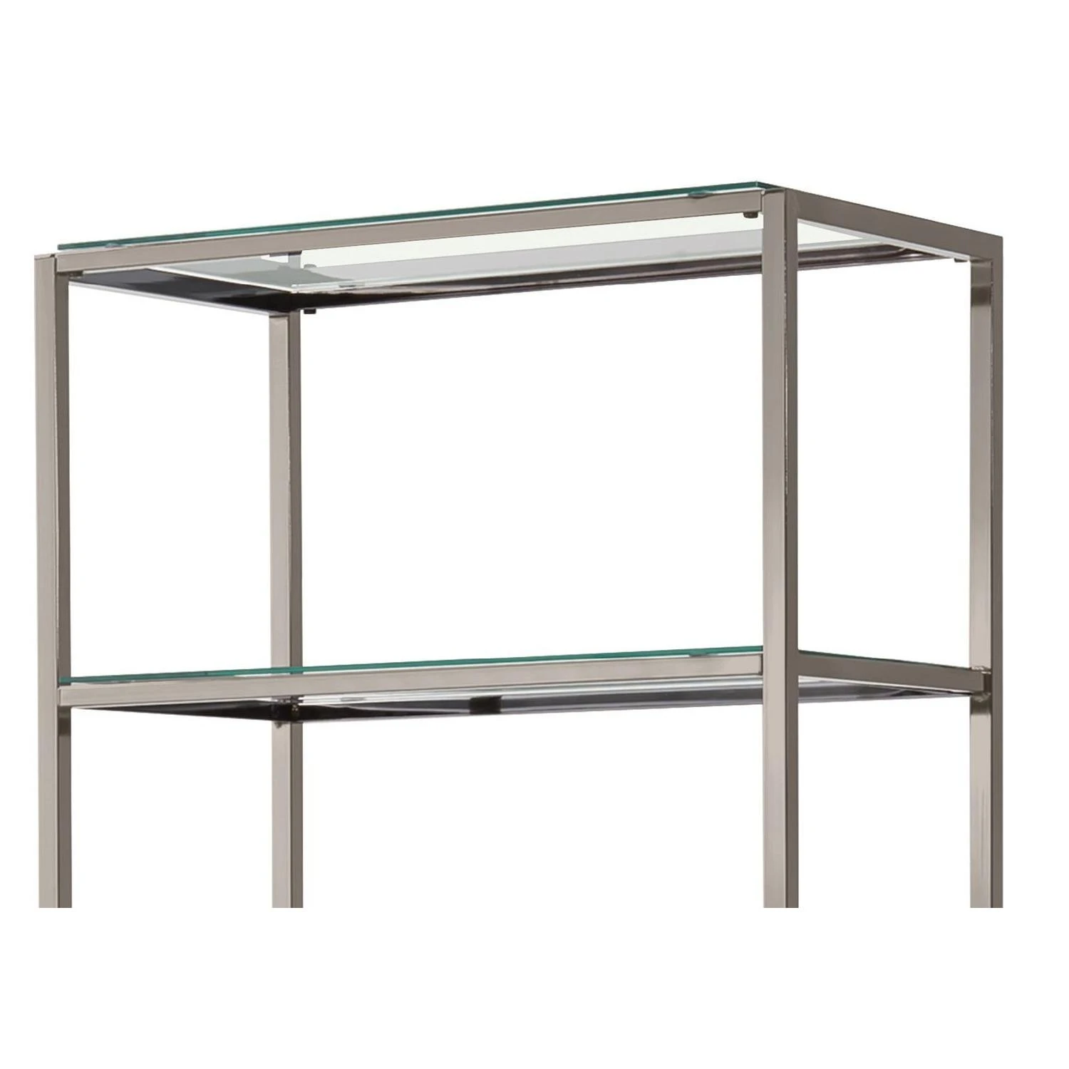 Other Contemporary Metal Bookcase W/ Glass Shelves 5 Other Contemporary Metal Bookcase W/ Glass Shelves - Image 5
