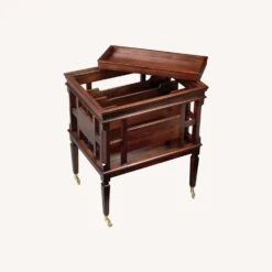 Scully & Scully Magazine Rack With Tray And Wheels