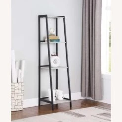 Other Ladder Bookcase In Black & Grey Stone Finish