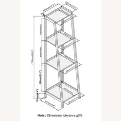 Other Ladder Bookcase In Black & Grey Stone Finish -Othe Furniture Store 1500 1500 frame 0 516