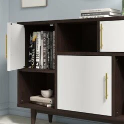 Other Display Stand Bookcase In Cappuccino& White Finish -Othe Furniture Store 1500 1500 frame 0 605