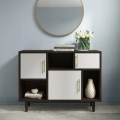 Other Display Stand Bookcase In Cappuccino& White Finish -Othe Furniture Store 1500 1500 frame 0 609