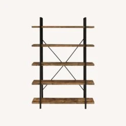 Other Bookcase W/ 5 Shelves In Antique Nutmeg Finish