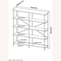 Other Antique Nutmeg Bookcase With Black Metal Frame -Othe Furniture Store 1500 1500 frame 0 640
