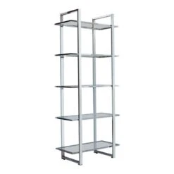 Other Bookcase In Chrome Finish W/ 5-Tier Shelves