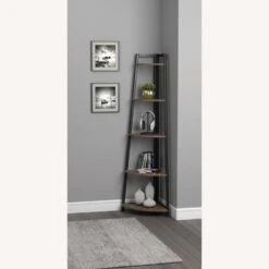 Other Corner Bookcase In Aged Walnut W/ 5-Tier Shelves -Othe Furniture Store 1500 1500 frame 0 671