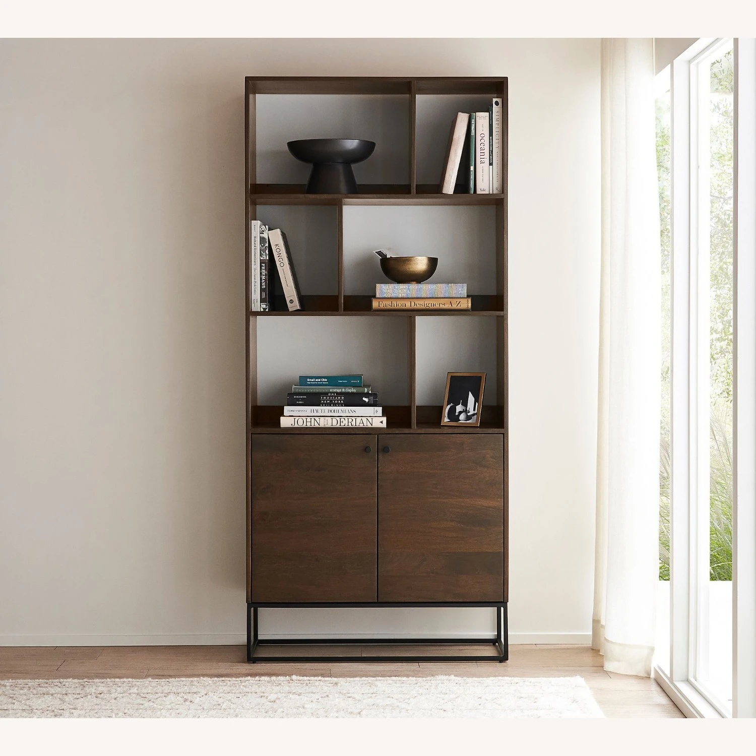 Pottery Barn Bradley Open Bookcase With Doors 4 Pottery Barn Bradley Open Bookcase With Doors - Image 4