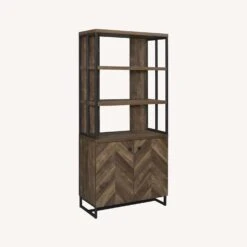 Other Bookcase In Rustic Oak Herringbone Pattern Design -Othe Furniture Store 1500 1500 frame 0 756