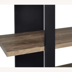 Other Bookcase In 2-Tone Aged Walnut & Black Finish