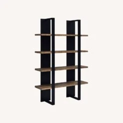 Other Bookcase In 2-Tone Aged Walnut & Black Finish -Othe Furniture Store 1500 1500 frame 0 796