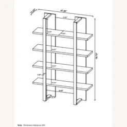Other Bookcase In 2-Tone Aged Walnut & Black Finish -Othe Furniture Store 1500 1500 frame 0 798