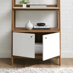 Other 33" Bookshelf In Walnut & White W/ Storage -Othe Furniture Store 1500 1500 frame 0 821