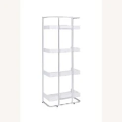 Other Bookcase W/ 4 Shelves In White High Gloss Finish