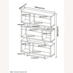 Other Bookcase In Weathered Grey W/ Geometric Design -Othe Furniture Store 1500 1500 frame 0 915